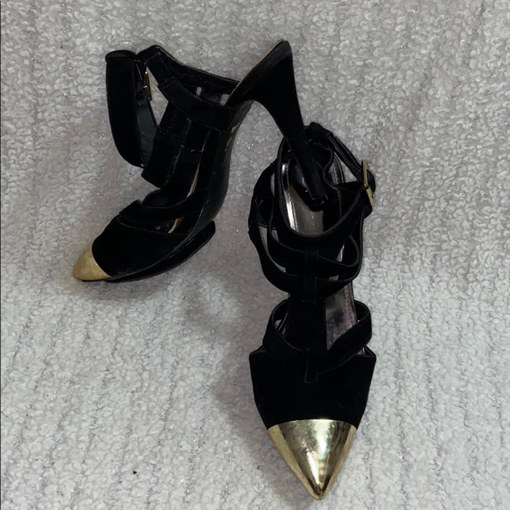 Black/Gold heels